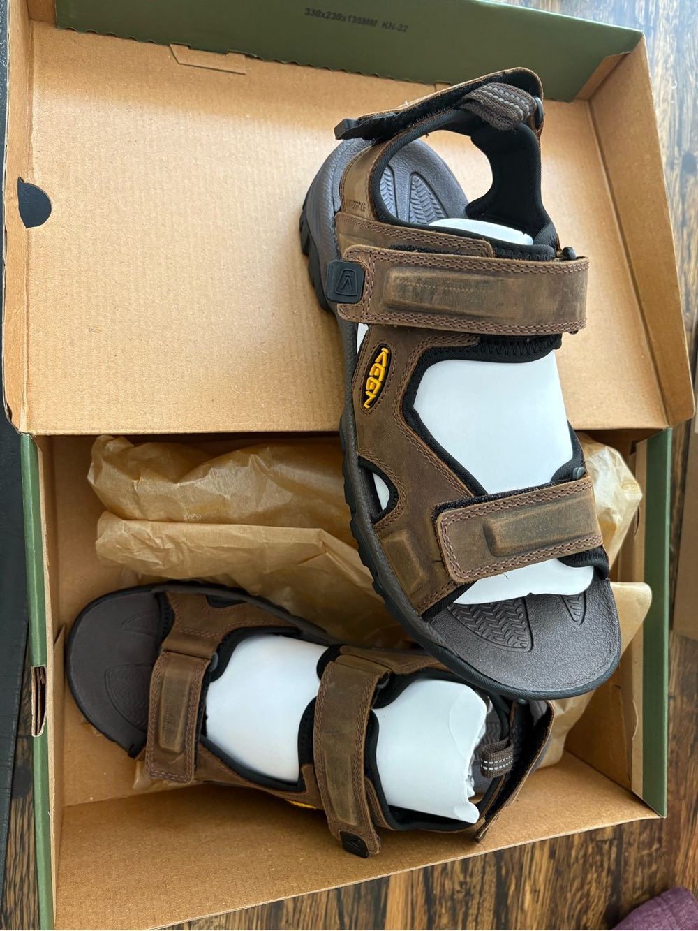 Keen Men's Brown Outdoor Leather Strap Sandals